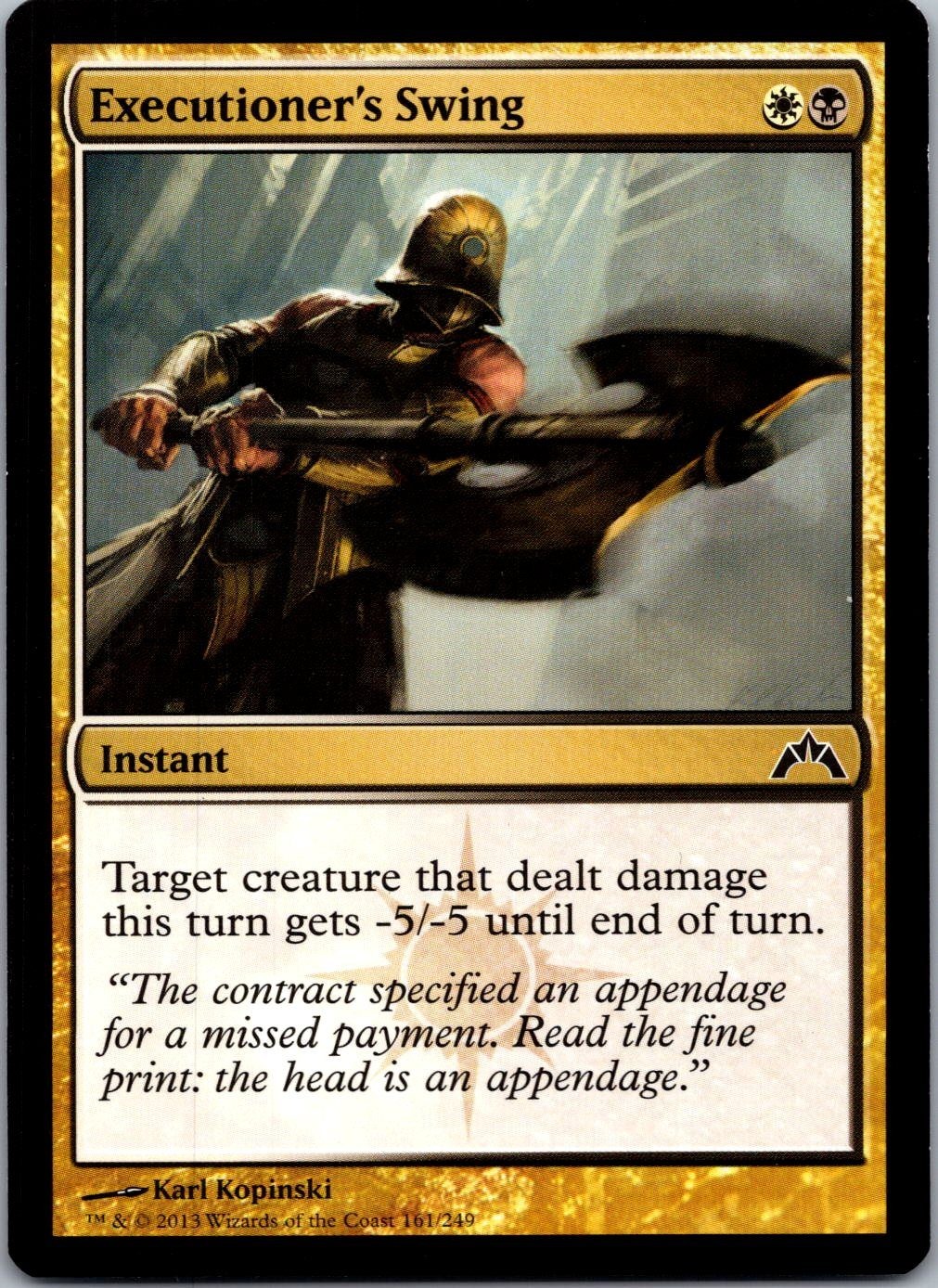 Magic Executioner's Swing Gatecrash 161 Lightly Played