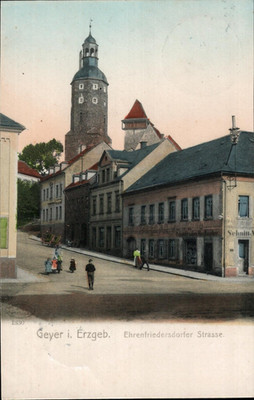 Geyer im Erzgeb. Ehrenfriedersdorfer Strasse  1907