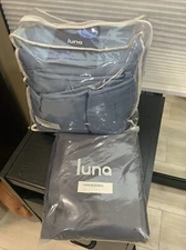 Luna Weighted Blanket & Duvet Cover Set 15 Lb Full 48x72” BLUE