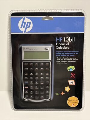 HP 10bII Financial Calculator w/ Manual Sealed NEW