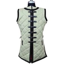 Medieval Gambeson Sleeveles Gambeson Padded Quilted Armor Aketon Jacket SCA Larp