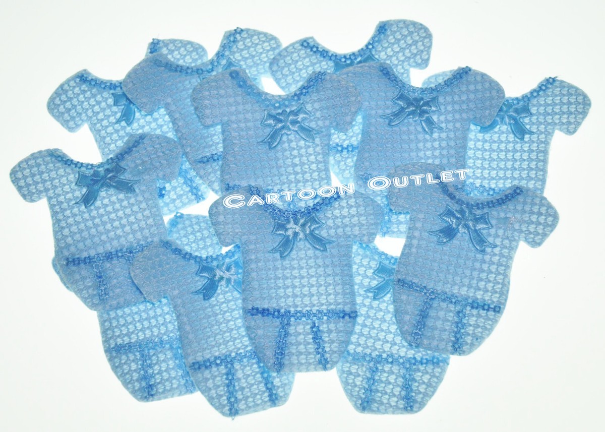 12 BABY SHOWER BOY CROCHET PARTY FAVORS MINI SWEATERS BLUE NINO RECUERDOS  Foam