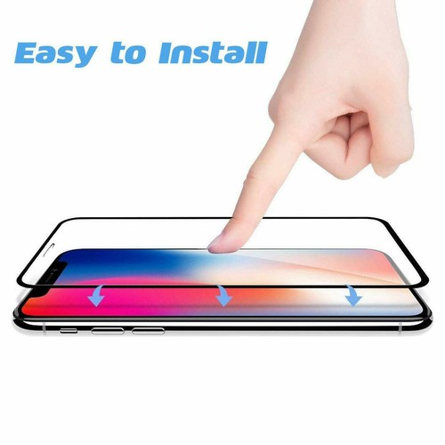 For iPhone X XR XS Max 11 Pro Max Full Coverage Tempered Glass Screen Protector - Picture 4 of 14