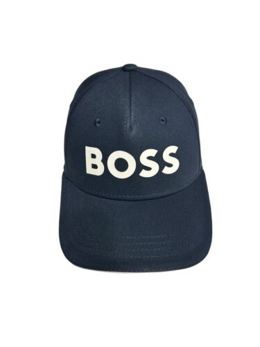 Hugo Boss Logo Navy Blue White Adjustable Baseball Hat Cap Adult Size OSFM - Picture 2 of 8