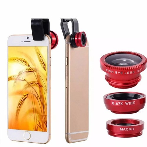 Mobile Phone Camera Lens Universal Lens Set 3 In 1 Fisheye Macro Wide Angle Clip - Zdjęcie 5 z 6