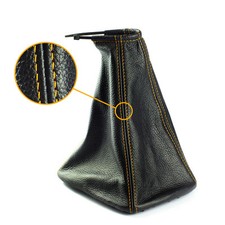 Schaltsack passend für Opel Corsa A Bj. 1982-1993 orangene Naht Echtes Leder Neu