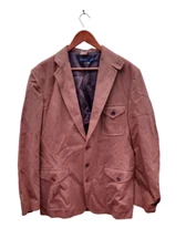 NAUTICA THREE BUTTON MILITARY STYLE PINSTRIPE CASUAL  BLAZER