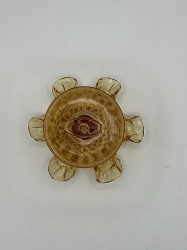 4" Fenton Hobnail Amber Colonial Glass Double Crimped Ruffled Footed Vase - Picture 7 of 12