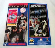 25TH WORLD SERIES TITLE COMMEMORATIVE TICKET-LIMITED EDITION # free shipping