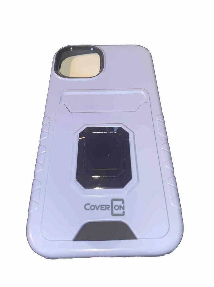 "Funda de teléfono con soporte de anillo de lavanda resistente resistente CoverOn ranura para tarjeta de 6,1"" nueva" Foto 3 de 4