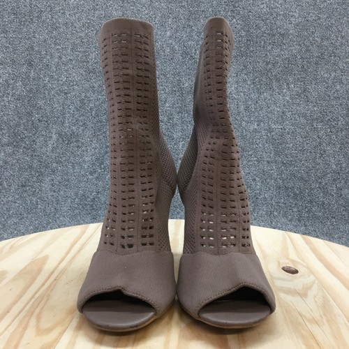 Charles Ankle Booties Womens 10M Brown Rebellious Peep Toe Stiletto Heels Casual - Picture 4 of 18