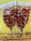 Christmas Trimsetter by Dillards Tree Wreath Decor Red/White Plaid Floral Picks