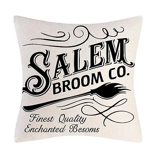  Halloween Decor Throw Pillow Covers Set of 4 18" x 18" (Pack of 4) Cream - Picture 6 of 6