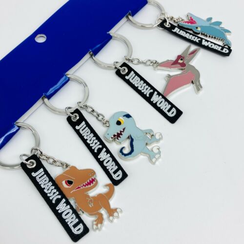 JURASSIC WORLD 4 Keychain Set UNIVERSAL STUDIOS JAPAN Park Blue T-REX Keyring - Picture 2 of 12