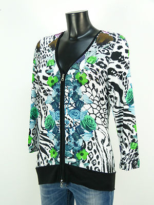 IMAGINI STRICKJACKE GR M / MEHRFARBIG MIT MUSTER & NEUWERTIG  (S 6136 R )