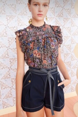 NWT $245 Ulla Johnson Louise Top Jet Sz 0