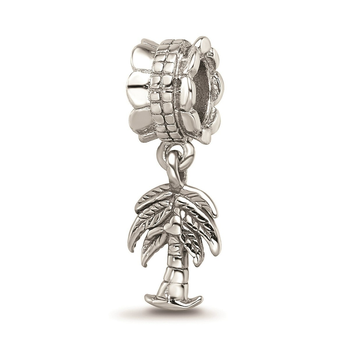 Palm Tree Charm Pendant Antiqued Sterling Silver 3-D, Made in the USA Palm Tree Charm Pendant Antiqued Sterling Silver 3-D, Made in the USA