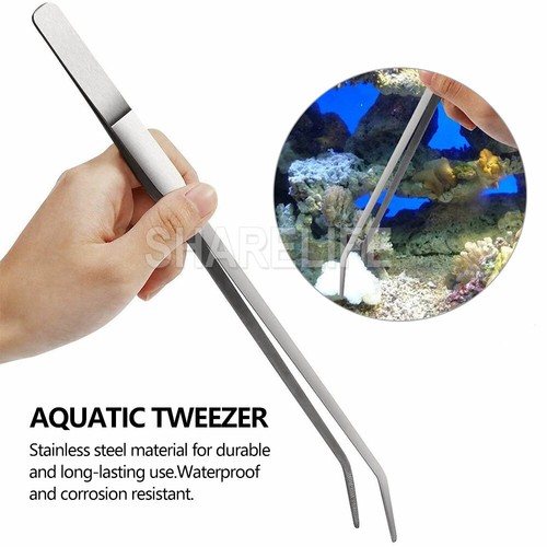 3X Aquarium Tool Kit Aquatic Plant Tweezers Scissors Spatula Tank Aquascaping - Picture 4 of 7