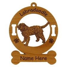 Labradoodle Standing Dog Ornament Personalized With Your Dogs Name 3472