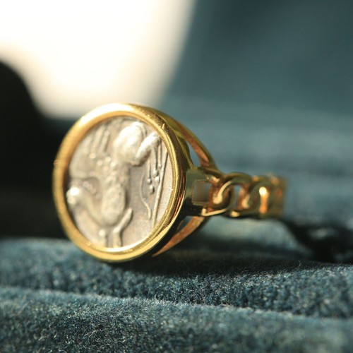 Solid 925 Sterling Silver Eagle Head Liberty 1937 Coin Men's Ring