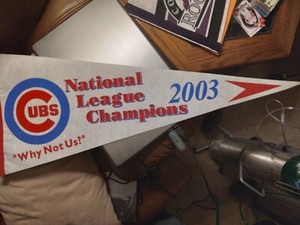 Vintage Chicago Cubs 2003 NLC champs  pennant, full size, mint, sharp tip