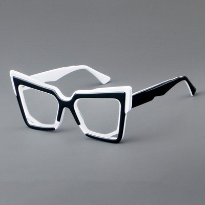Cat Eye Acetate Eyeglasses Women Reading Fashion Clear Lens Glasses Frames