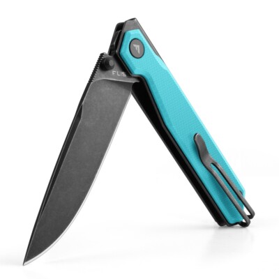 FLISSA Folding Pocket Knife Removable Pocket Clip 3.2'' 8Cr13MoV Blade G10 Handle