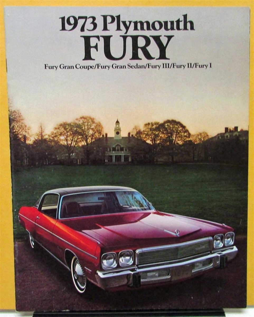 1973 Plymouth Fury Gran Coupe Sedan I II III Sales Brochure