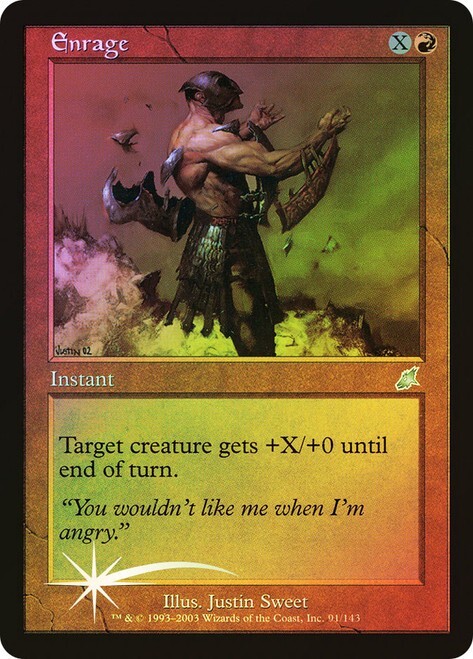 Magic the Gathering ENRAGE #91/143 Scourge Red Foil Uncommon 2003 NM Un-Played