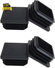4 Pack 1.5 Inch Square Tube End Cap Plastic Plugs, 1.5"X1.5" Square Tubing Plug,