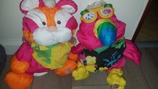 Vintage Lot Of 2 Fisher Price PUFFALUMP...Wild Tiger Toucan