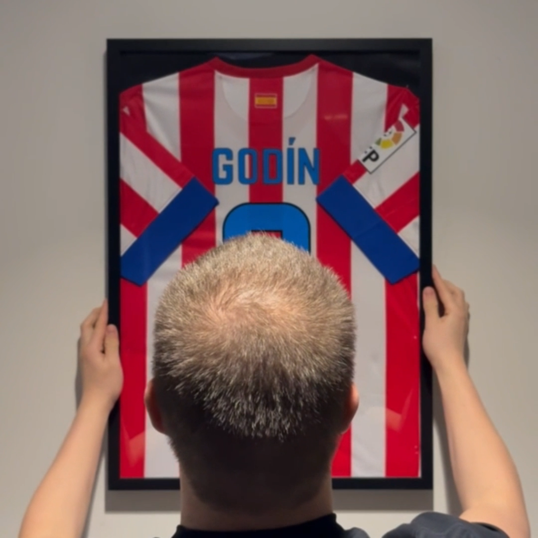 Atletico Madrid Diego Godín Jersey Framed, Diego Godín Shirt