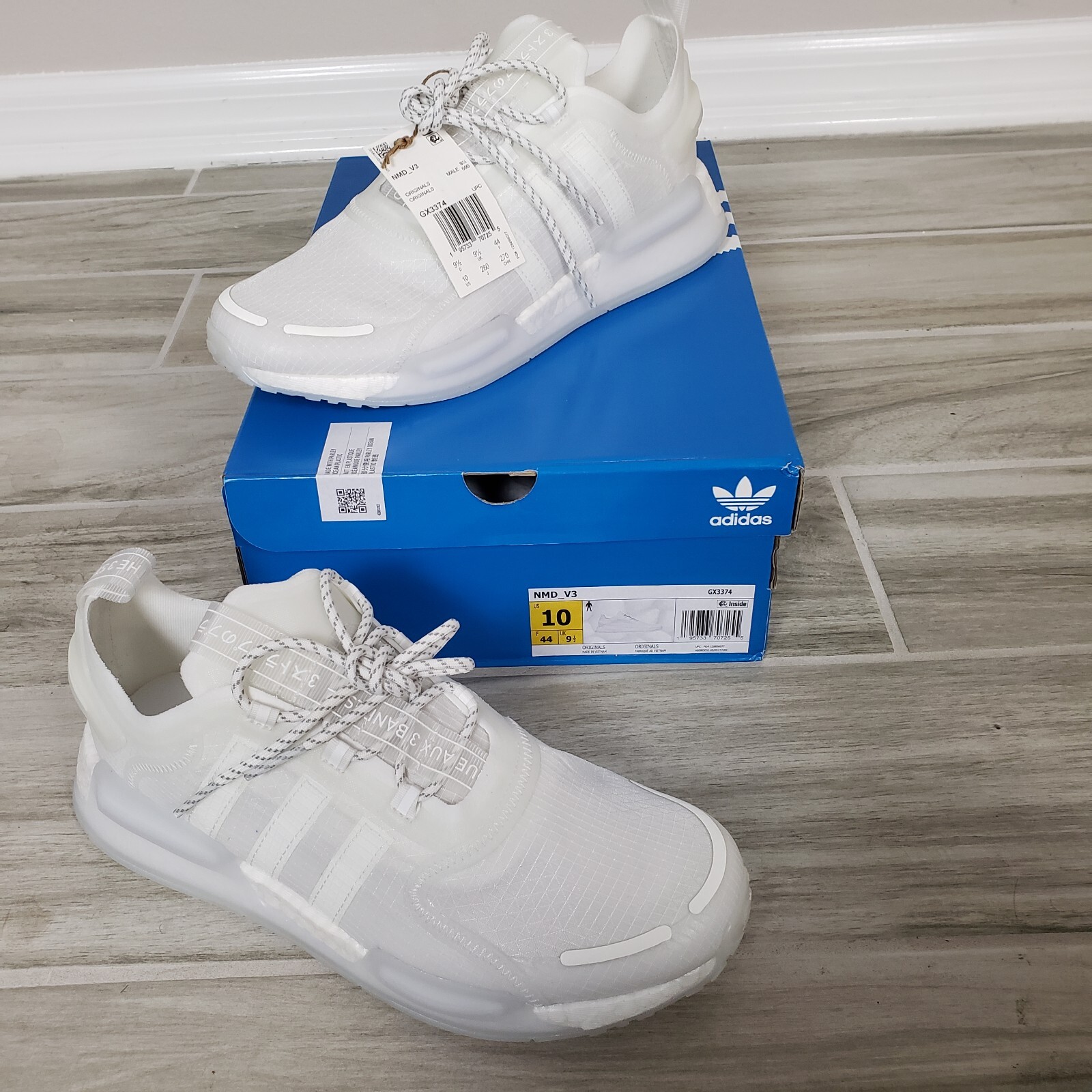 adidas NMD V3 Men\u0026#039;s 10 White New With Box Running UK 9.5 EU 44  Athletic Shoes | eBay