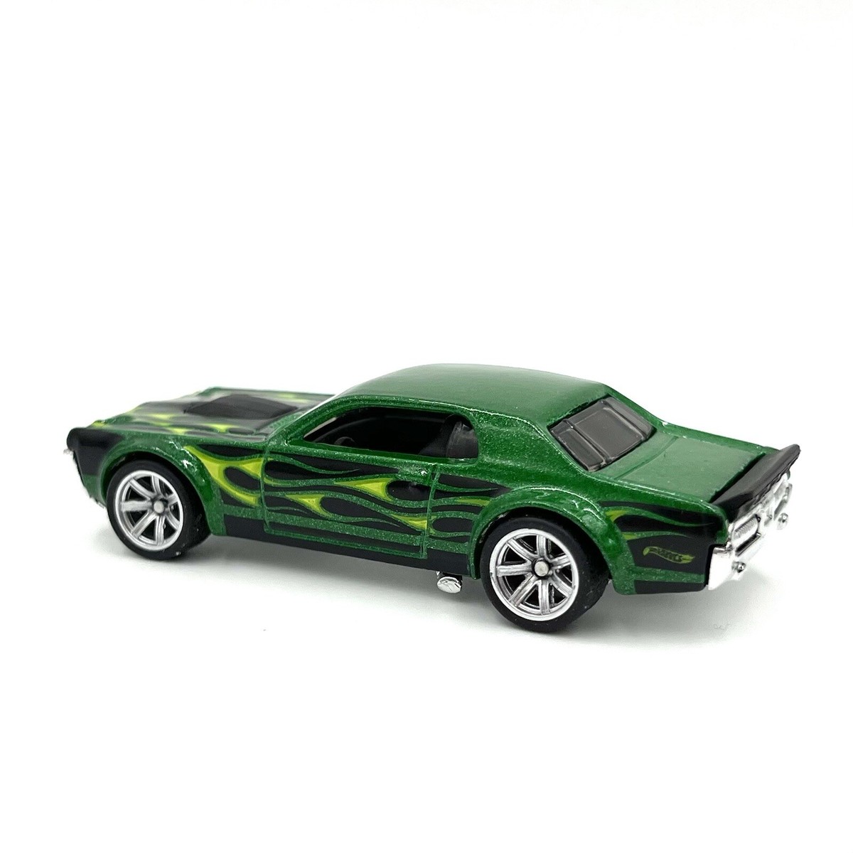 Hot Wheels '68 Mercury Cougar Green HW Flames CUSTOM REAL RIDER