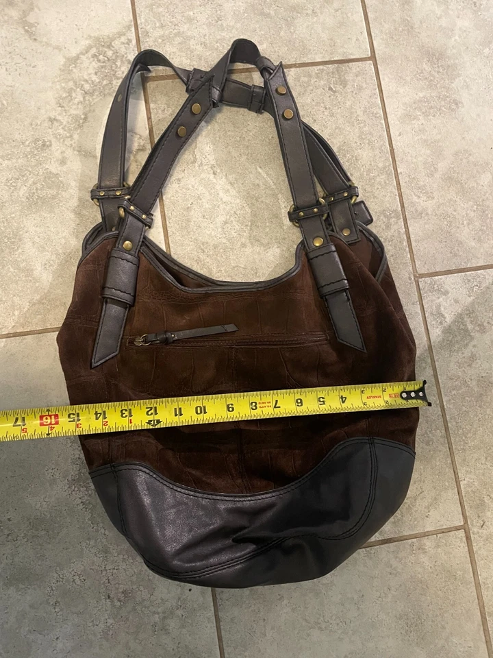 """Cartera de hombro ANA A New Approach marrón gamuza imitación cuero - 12" x 14""" Foto 4 de 4