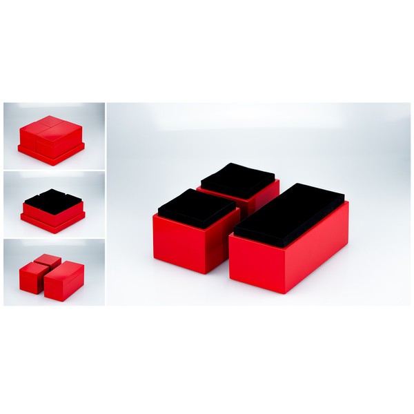 Schmuck Box Aus Schmuckkasten SchmuckkäStchen Schatulle Holz Rot Aufbewahrung-image