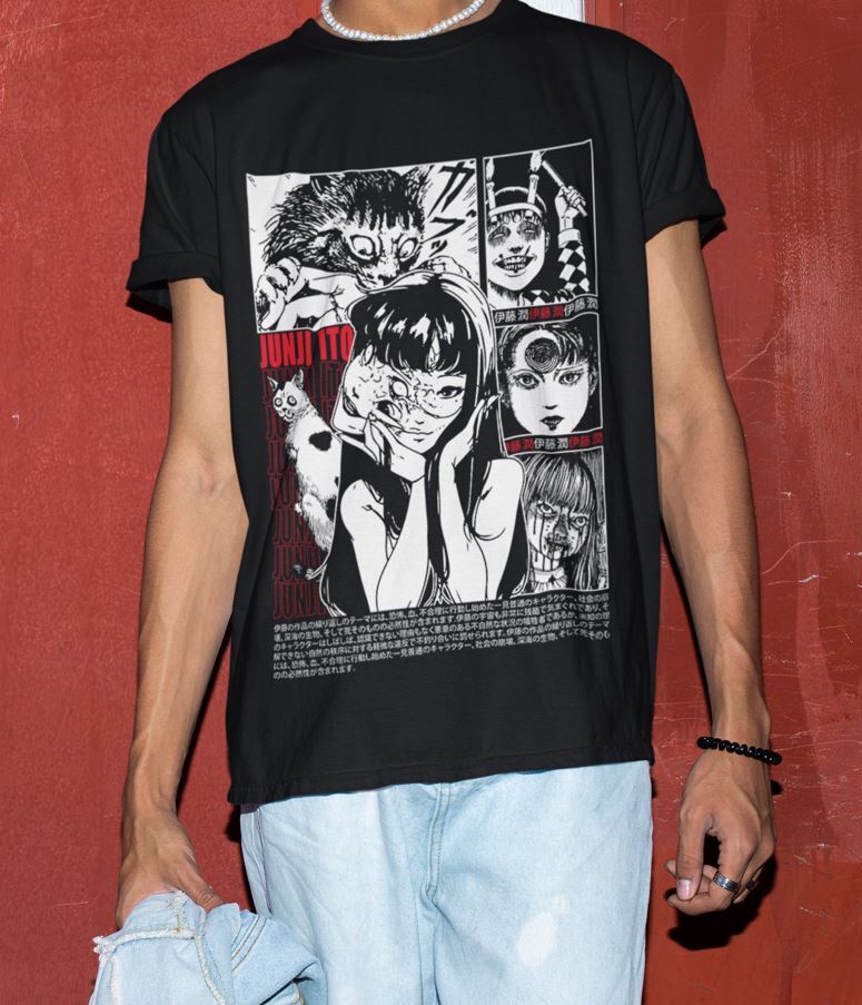 uzumaki tシャツ Junji Ito Uzumaki T-Shirt Horror Japan Guro Anime Funny