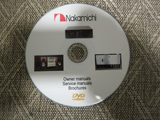 1 manuale di servizio per Nakamichi Audio su 1 dvd formato pdf