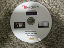 1 service manual for Nakamichi Audio on 1 dvd pdf format