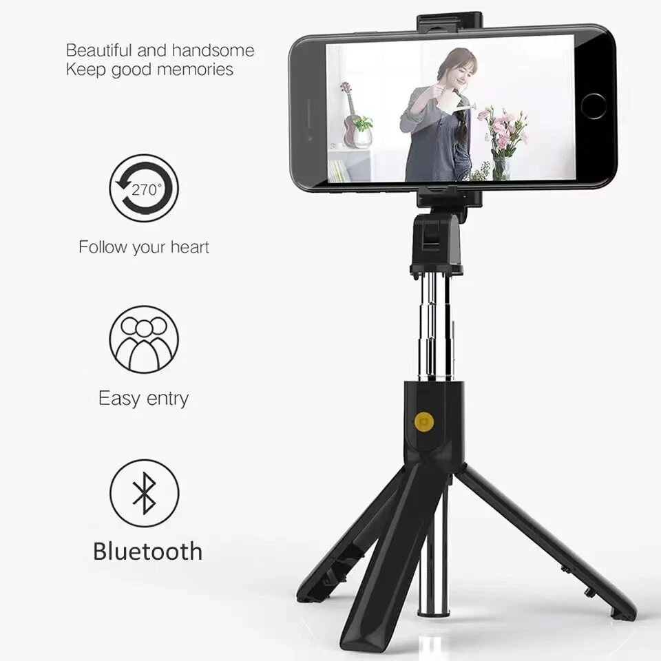 Remote Selfie Stick Tripod Phone Desktop Stand Desk Holder For iPhone/Samsung US - Image 3 of 4