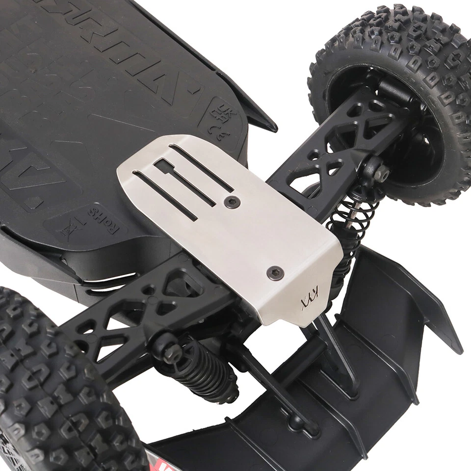 For Arrma 1/18 Typhon Grom RC Stainless Steel Front & Rear Bumper Plate Parts - Image 4 of 4