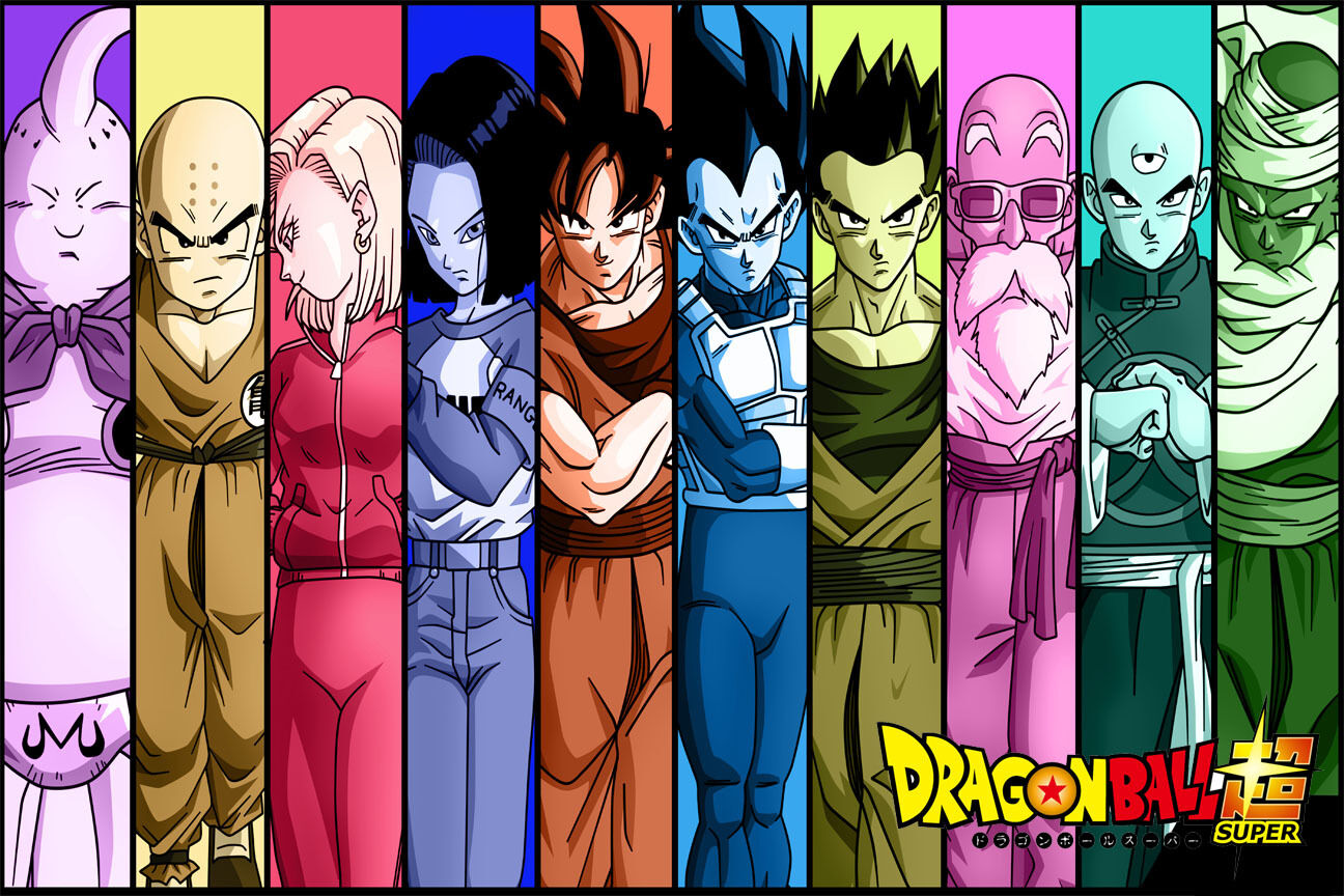 Dragon Ball Super All of universe 7 Team 12in x 18in Poster Free