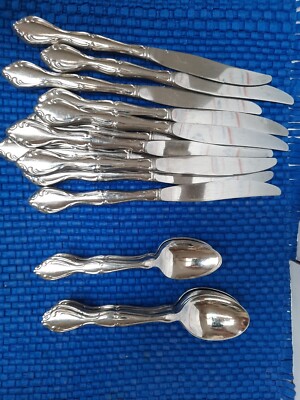 Oneida -CANTATA Community Stainless Flatware 11 Knifes, 10 Each Of Soup, Tea.