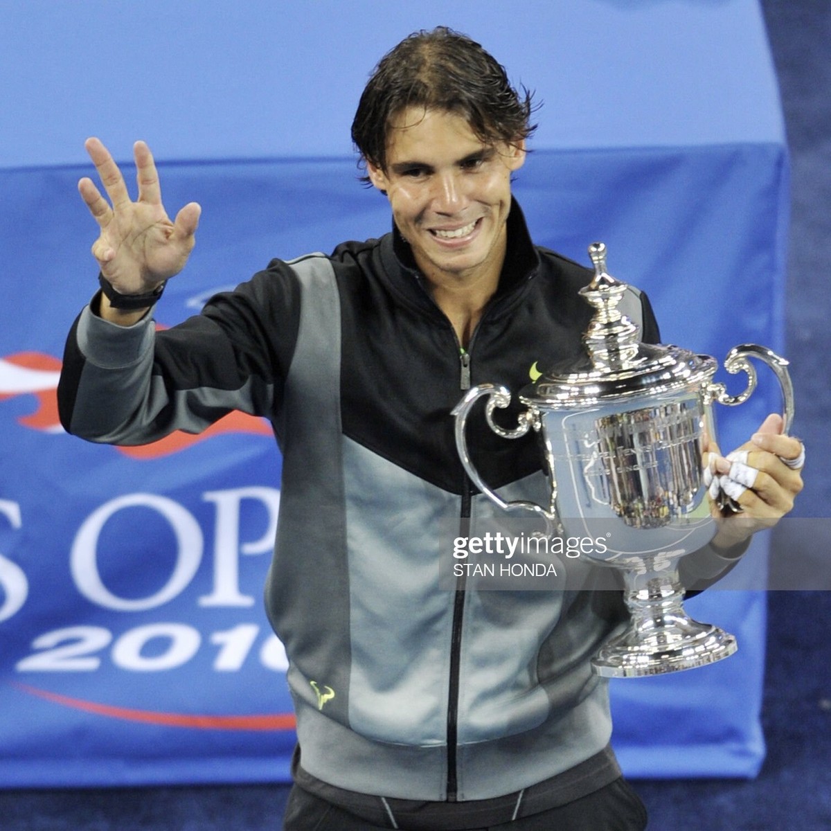 Nike Rafa Nadal 2010 US Open Shanghai Vamos Tennis Jacket Shirt