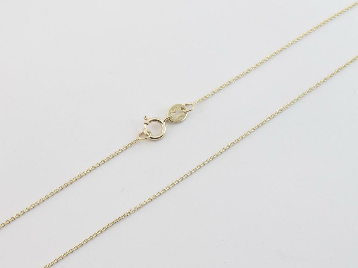 14k Solid Yellow Gold Cable Chain 16