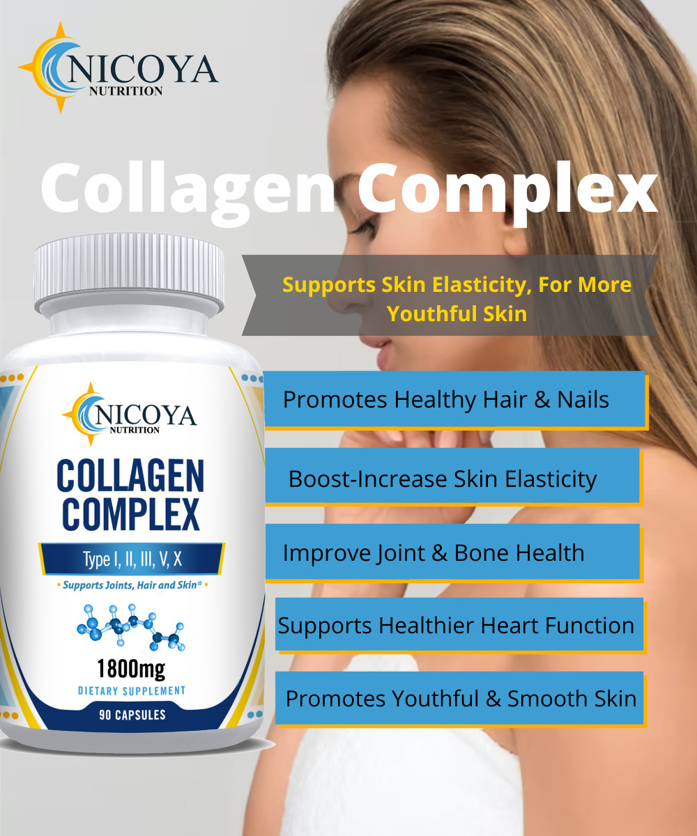 100% Natural Collagen Peptides Anti Aging Skin Collagen Pills- l, ll, lll, V, X