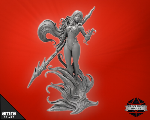 Sexy Eau Guerrier Miniature Eau Elemental Sexy Fantaisie Figurine 3D Pression - Vidéo 1 sur 1