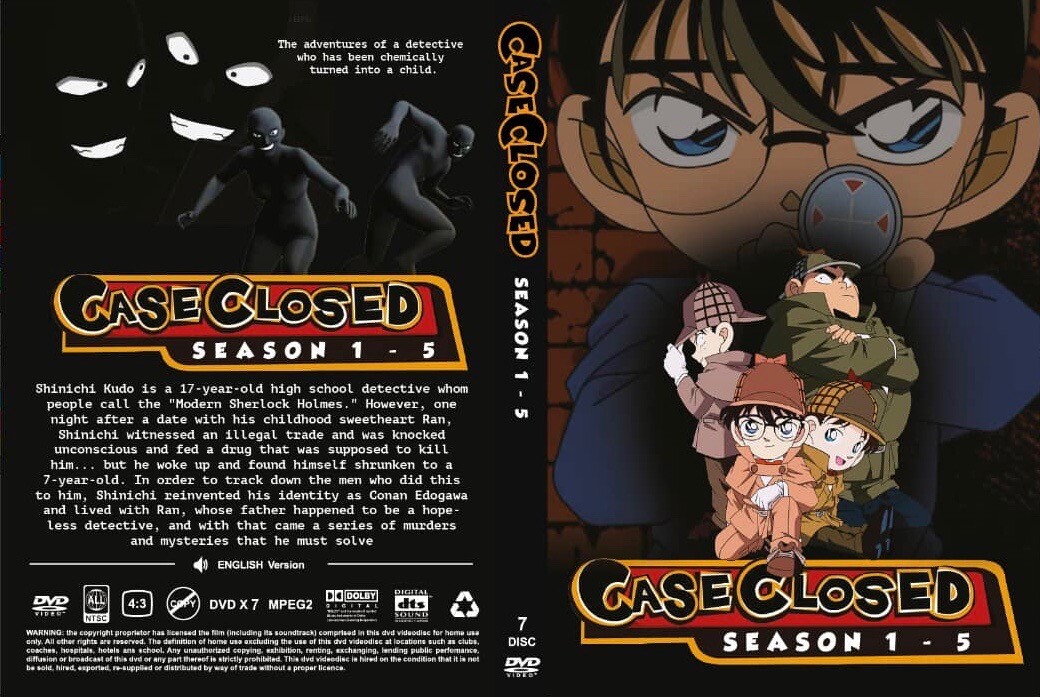 名探偵コナンDVD 北米版　英語130話　CASE CLOSED ワッペン キャラクター 北米版 名探偵コナン CASE CLOSED BOX5