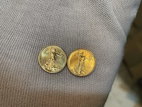 2X American 1/10 Oz .999 $5 Gold Eagle - BU - Pair: 1995 and 1997