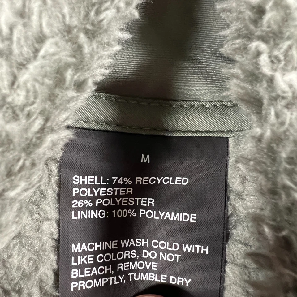 Chaqueta Vuori Sherpa Mujer Verde Mediana Cremallera Completa Manga Larga Forrada de Vellón Foto 3 de 4